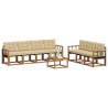 Ensemble de canapés d'extérieur 8 pcs Naturel et Beige 637444637444