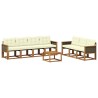 Ensemble de canapés d'extérieur 8 pcs Naturel et Crème 637446637446