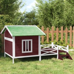 Chenil moka 159x120x88,5 cm bois de pin solide 637452637452