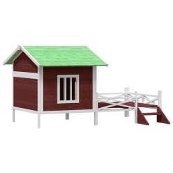 Chenil moka 159x120x88,5 cm bois de pin solide 637452637452