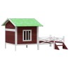 Chenil moka 159x120x88,5 cm bois de pin solide 637452637452