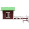 Chenil moka 159x120x88,5 cm bois de pin solide 637452637452