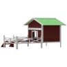 Chenil moka 159x120x88,5 cm bois de pin solide 637452637452