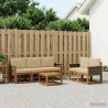 Ensemble de canapés d'extérieur avec coussin 6 pcs Naturel 637456637456