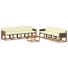 Ensemble de canapés d'extérieur 9 pcs Naturel et Crème 637459637459