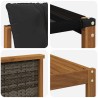 Ensemble de canapés d'extérieur 9 pcs Naturel et noir 637460637460