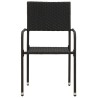 Mobilier à dîner d'extérieur 7 pcs Résine tressée Noir 637463637463