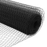 Clôture hexagonale avec poteau 50 x 0,8 m Gris Maille 637464637464