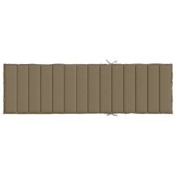 Coussin de chaise longue taupe mélangé 200x50x4 cm tissu 637471637471