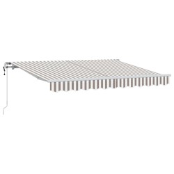 Auvent rétractable Gris clair et blanc 300 x 250 cm 637501637501