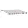 Auvent rétractable Gris clair et blanc 300 x 250 cm 637501637501