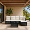 Ensemble de canapé de jardin 6 pcs Noir polyrotin 637502637502