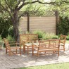 Ensemble de canapé de jardin 5 pcs Naturel Bois de teck massif 637511637511