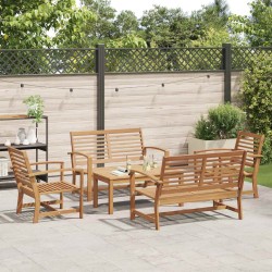 Ensemble de canapé de jardin 5 pcs Naturel Bois de teck massif 637511637511