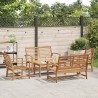 Ensemble de canapé de jardin 5 pcs Naturel Bois de teck massif 637511637511