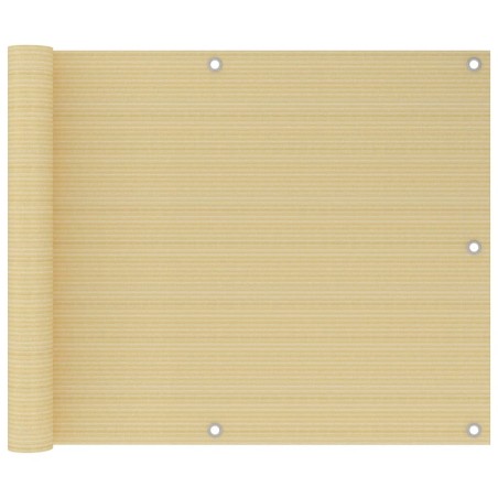 Écran de balcon Beige 75x300 cm PEHD 637514637514