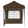 Tente de fête pop-up 195 x 195 x 245 cm Taupe Tissu Oxford 637521637521
