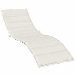 Coussin de chaise longue crème mélangé 200x70x4 cm tissu 637523637523