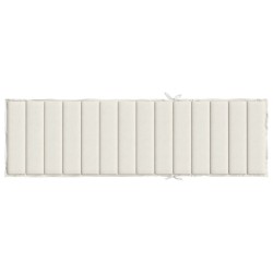 Coussin de chaise longue crème mélangé 200x70x4 cm tissu 637523637523