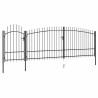 Portail de jardin Woerden avec pointe en forme de lance, 5 x 1,75 m, noir 637526637526