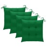 Chaises de jardin lot de 4 avec coussins Bois d'acacia massif 637530637530