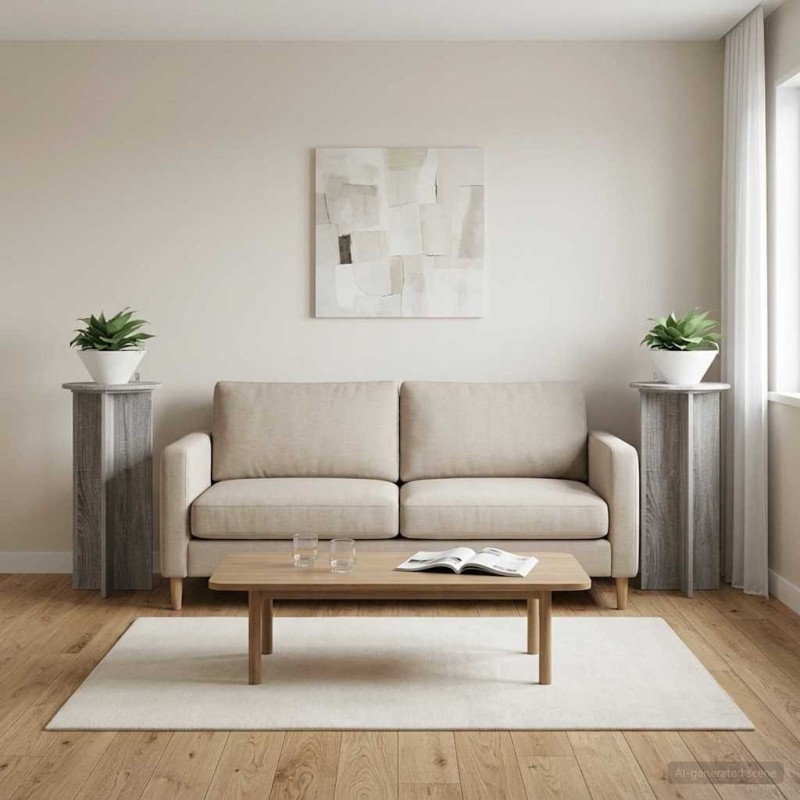 Support de Plante 2 pcs Sonoma gris 40 x 40 x 80 cm 637531637531