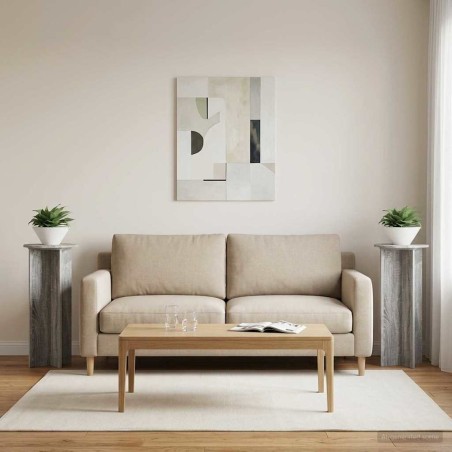 Support de Plante 2 pcs Sonoma gris Ø40 x 100 cm 637535637535