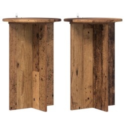 Support de Plante 2 pcs Bois ancien Ø40 x 60 cm 637537637537