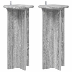 Support de Plante 2 pcs Sonoma gris 29,5 x 29,5 x 60 cm 637538637538