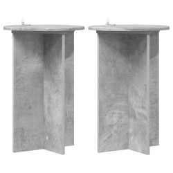 Support de Plante 2 pcs Gris béton Ø40 x 60 cm 637539637539