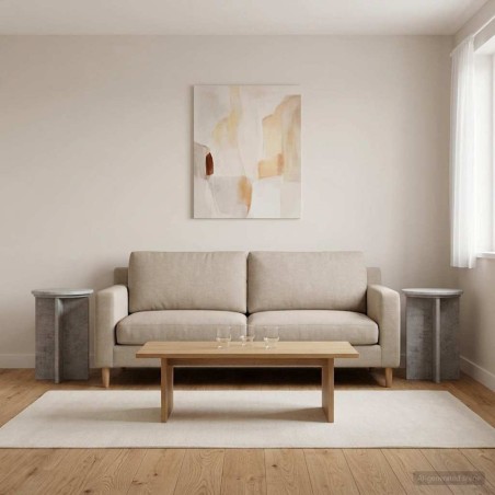 Support de Plante 2 pcs Gris béton Ø29,5 x 40 cm 637540637540