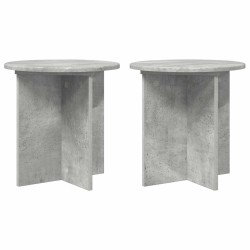 Support de Plante 2 pcs Gris béton 40 x 40 x 40 cm 637541637541
