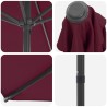 Parasol de jardin 200 x 300 cm Polyester Rectangulaire Bordeaux 637562637562