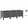 Porte-plante de jardin avec irrigation et roues 3 pc Gris clair 637563637563