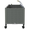 Porte-plante de jardin avec irrigation et roues 3 pc Gris clair 637563637563