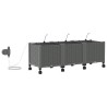 Porte-plante de jardin avec irrigation et roues 3 pc Gris clair 637563637563