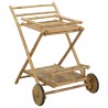 Chariot de service avec roues Naturel 79 x 67,5 x 84 cm Bambou 637567637567
