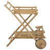 Chariot de service avec roues Naturel 79 x 67,5 x 84 cm Bambou 637567637567