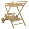 Chariot de service avec roues Naturel 79 x 67,5 x 84 cm Bambou 637567637567