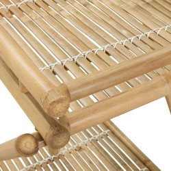 Chariot de service avec roues Naturel 79 x 67,5 x 84 cm Bambou 637567637567