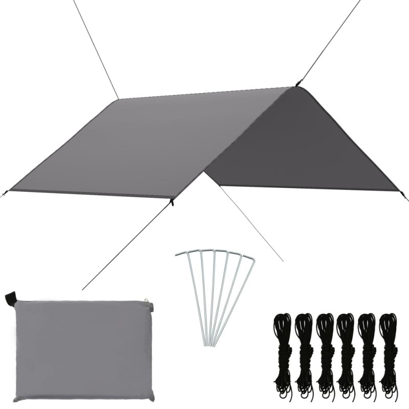 Bâche d'extérieur 3x2,85 m Gris 637577637577
