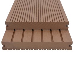 Planche de terrasse 6 pcs Marron Clair WPC 637593637593