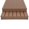 Planche de terrasse 6 pcs Marron Clair WPC 637593637593