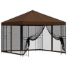 Abri de jardin avec parois 3 x 3 m Marron Polyester et Acier 637595637595
