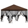 Abri de jardin avec parois 3 x 3 m Marron Polyester et Acier 637595637595