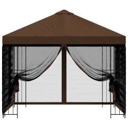 Abri de jardin avec parois 3 x 3 m Marron Polyester et Acier 637595637595