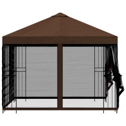 Abri de jardin avec parois 3 x 3 m Marron Polyester et Acier 637595637595