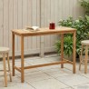 Table de bar Naturel 150 x 75 x 105 cm Bois de teck massif 637607637607