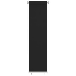 Store roulant d'extérieur 65 (l) x 230 (H) cm HDPE noir 637612637612