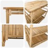 Table de bar extérieure Naturel 110 x 50 x 105 cm Bambou 637619637619